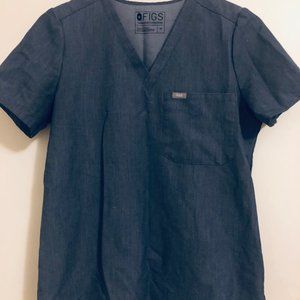 Women's FIGS scrub set - Denim Heather Blue